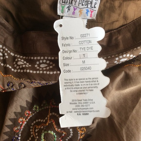 Funky People NWT Multicolor Embroidered Metallic Stitch Celestial Skirt Medium - Picture 7 of 9